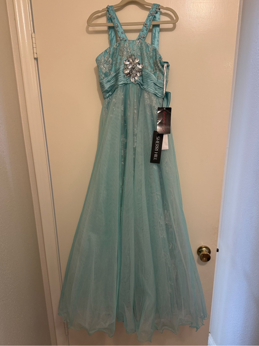 Sherri Hill Girls Size 10 Aqua Blue Formal Dress | Originally $398 - w/ tags! - Picture 1 of 8